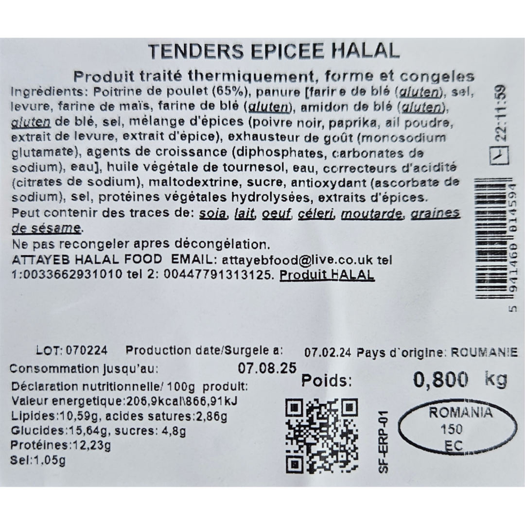 Image de Tenders Crispy Epicée Attayeb HALAL