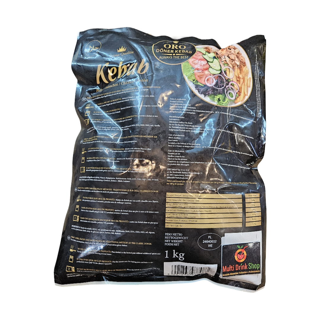 Image de Lamelle de Kebab ORO 1kg HALAL