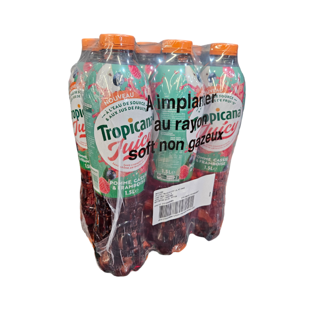 Image de Tropicana Juicy Pomme Cassis Framboise 1,5L